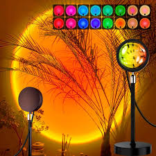 Multi-Color RGB Sunset Projection Lamp with Remote Control